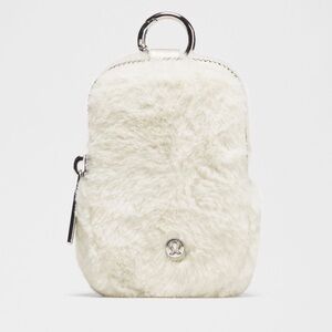 Lululemon Clippable Nano‎ Pouch Plush Fleece Bone/Silver NWT